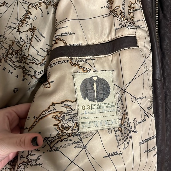 G-III authentic bomber jacket brown - Picture 4 of 7